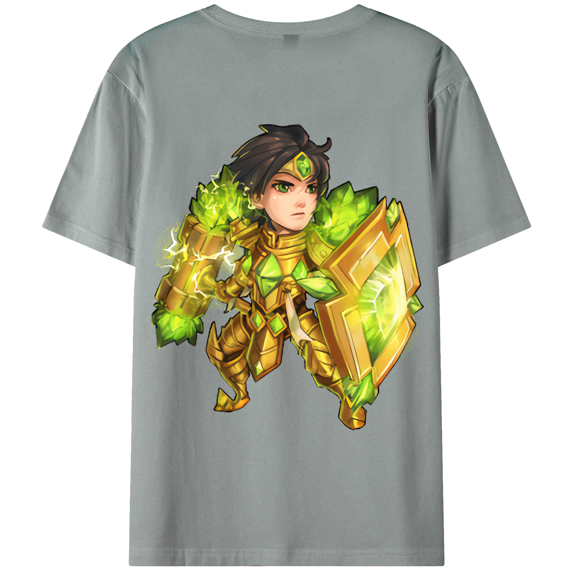 （画像用） リーグ・オブ・レジェンド League of Legends LOL 綿100％ メンズ半袖Tシャツ（バックプリント） 通気性